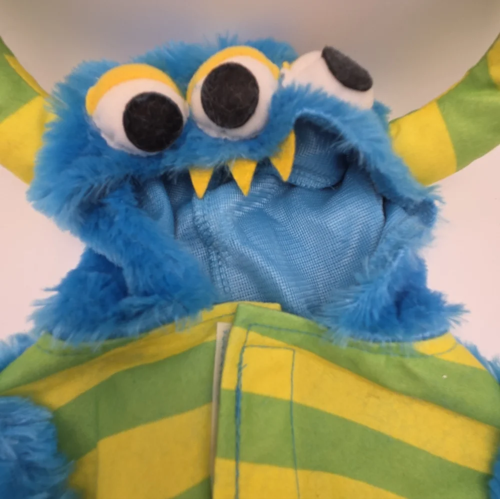 Sweet Cheeks Blue Green Monster Dog Costume Medium